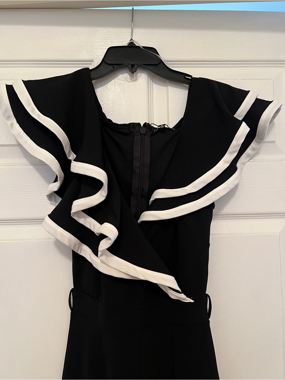 Fashion Nova Black Jumpsuit with White Trim